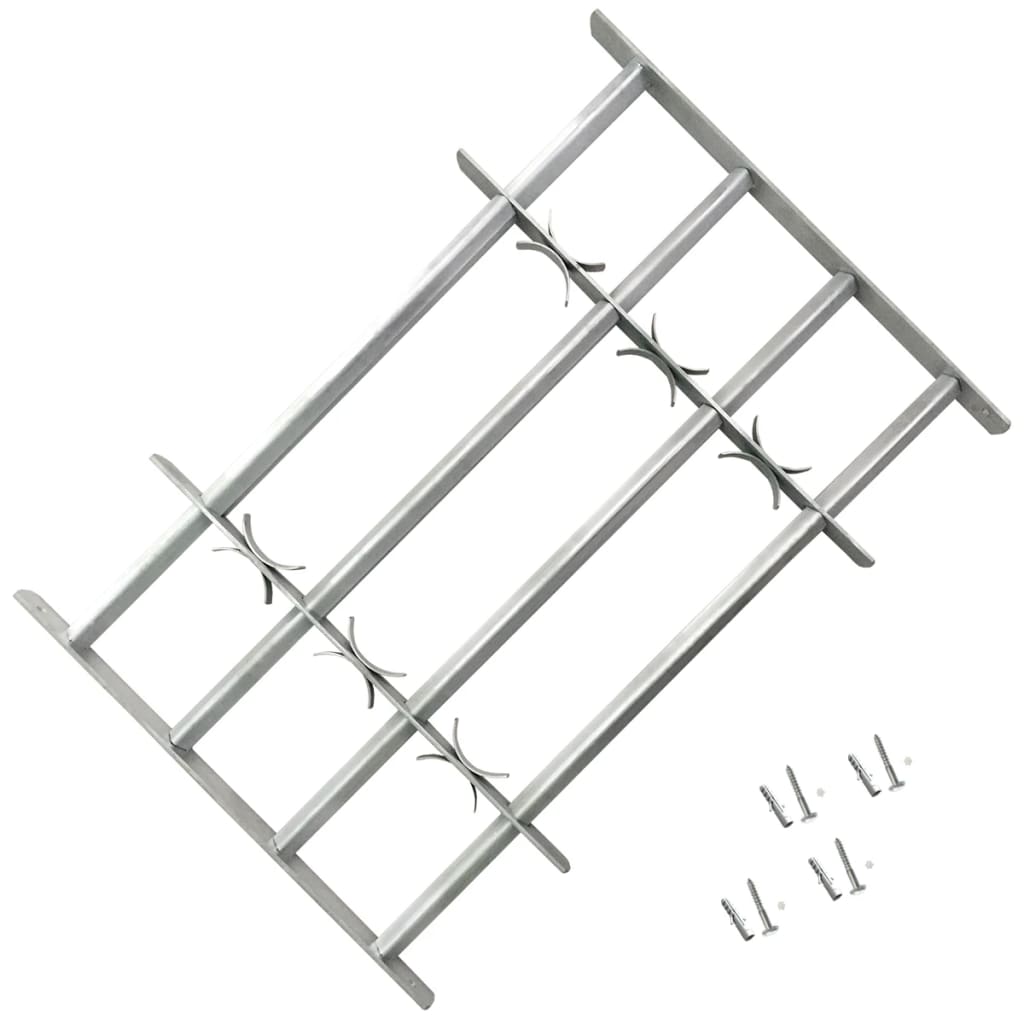 Nastavitelná bezpečnostní okenní mříž se 4 příčkami 500–650 mm