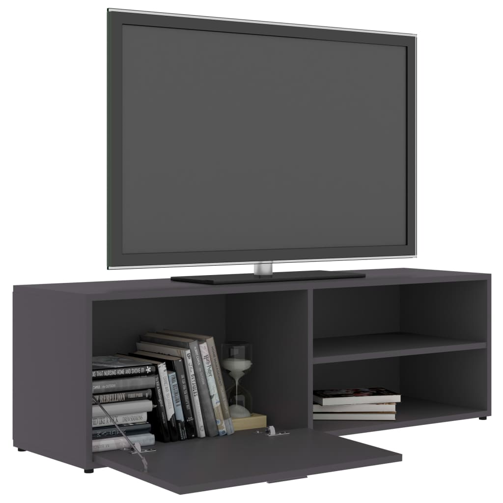 vidaXL TV stolek šedý 120 x 34 x 37 cm dřevotříska
