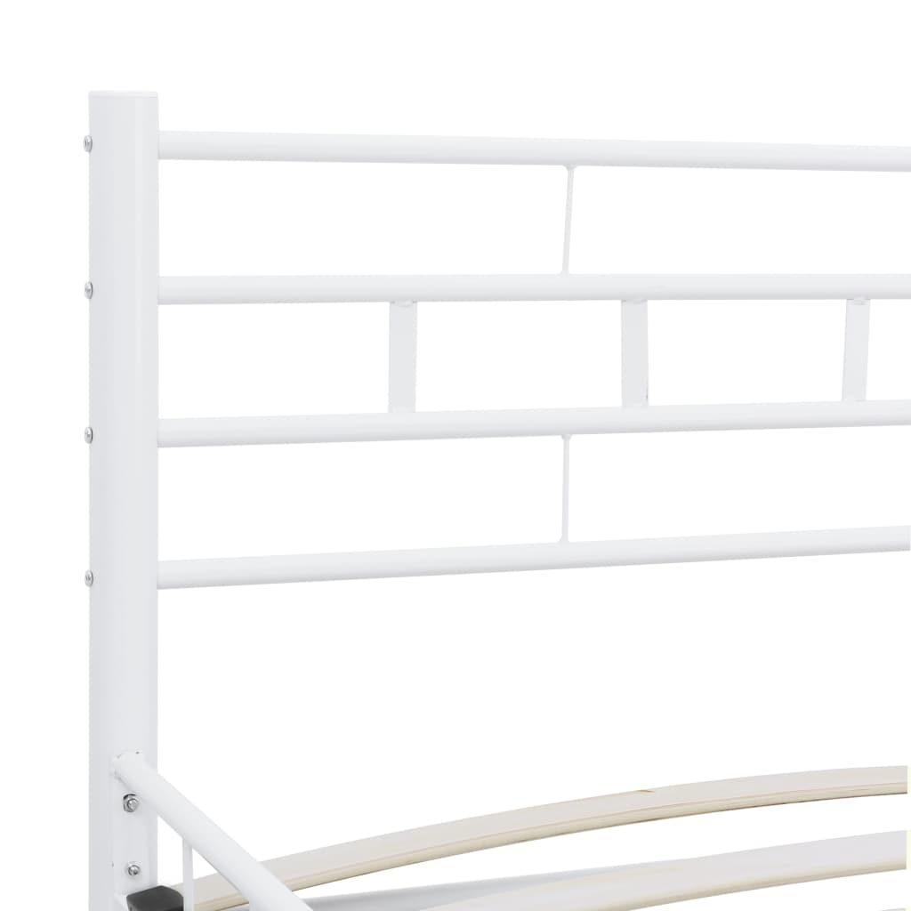 vidaXL Rám postele bílý kovový 120 x 200 cm