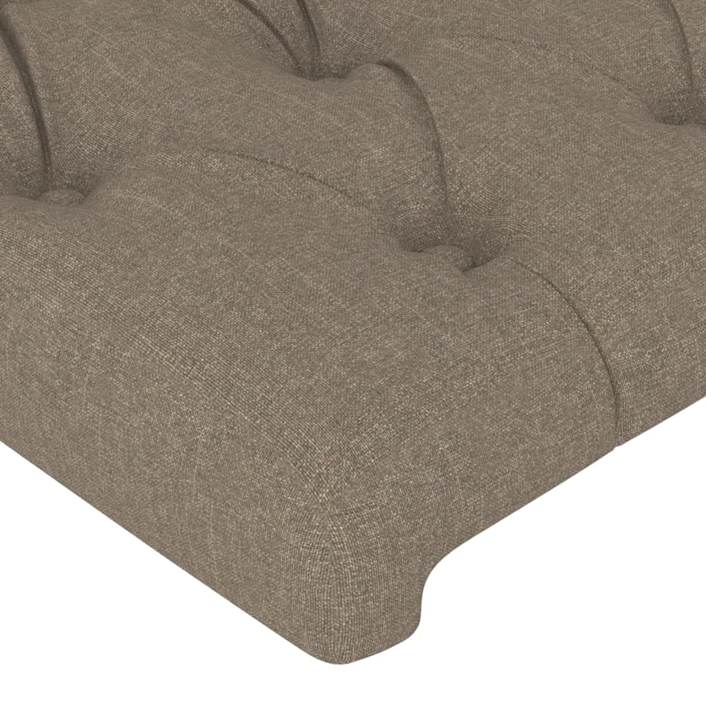 vidaXL Čelo postele typu ušák taupe 203 x 16 x 78/88 cm textil