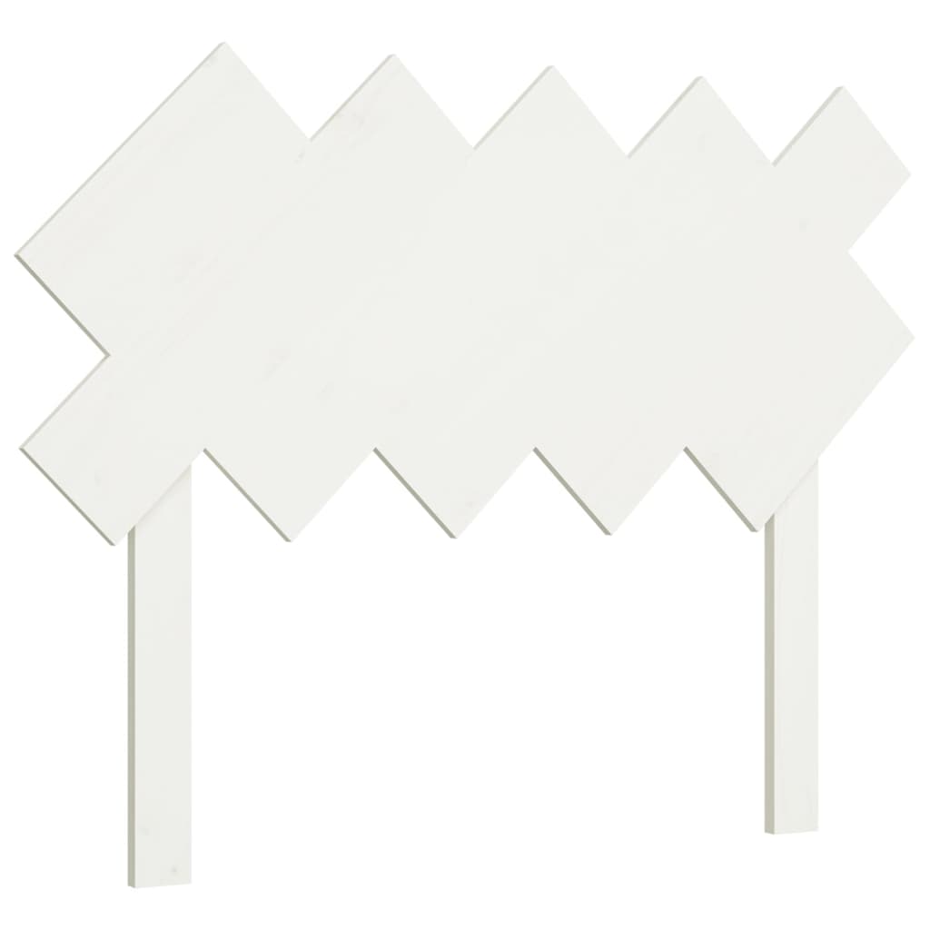 vidaXL Čelo postele bílé 104 x 3 x 80,5 cm masivní borovice
