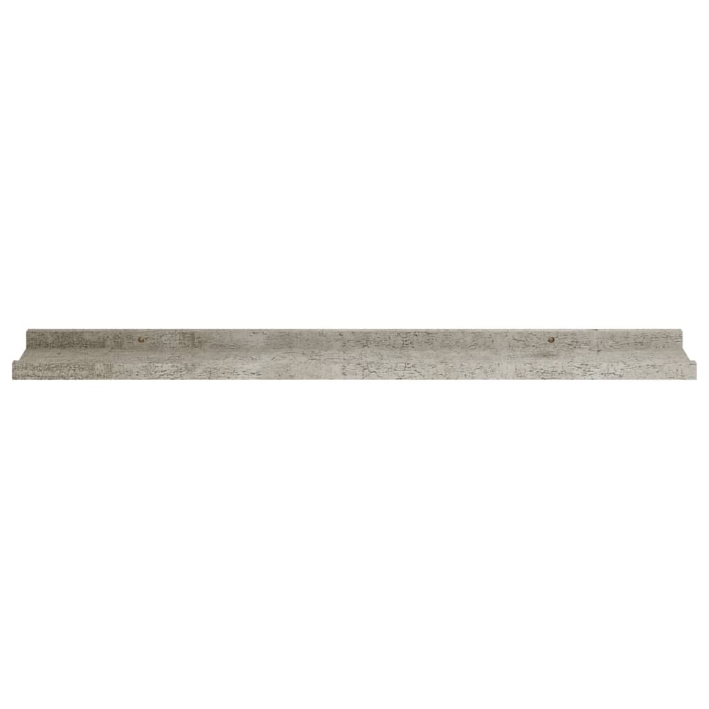 vidaXL Nástěnné police 4 ks betonově šedé 80 x 9 x 3 cm