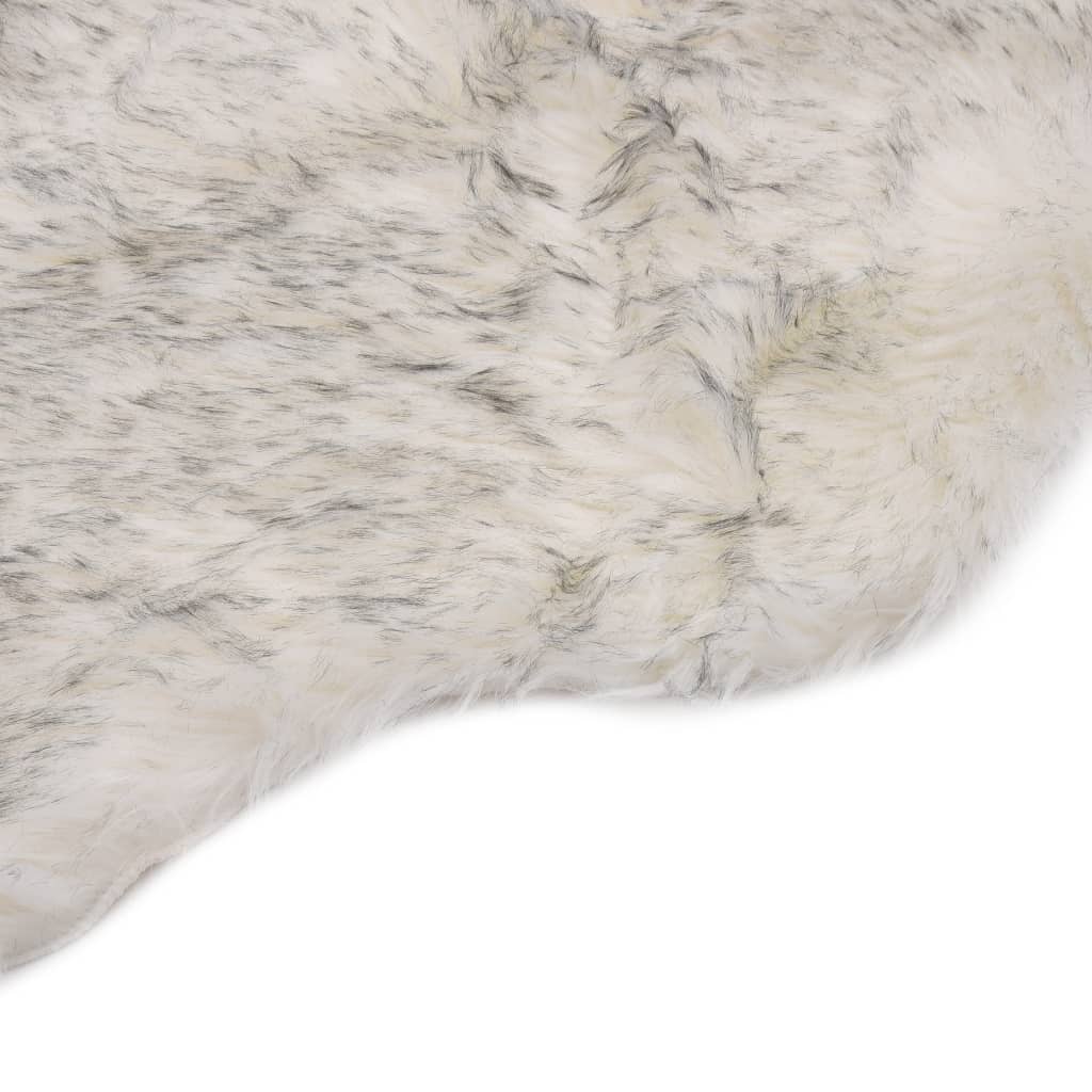 vidaXL Koberec 60 x 90 cm umělá ovčí kůže šedý žíhaný