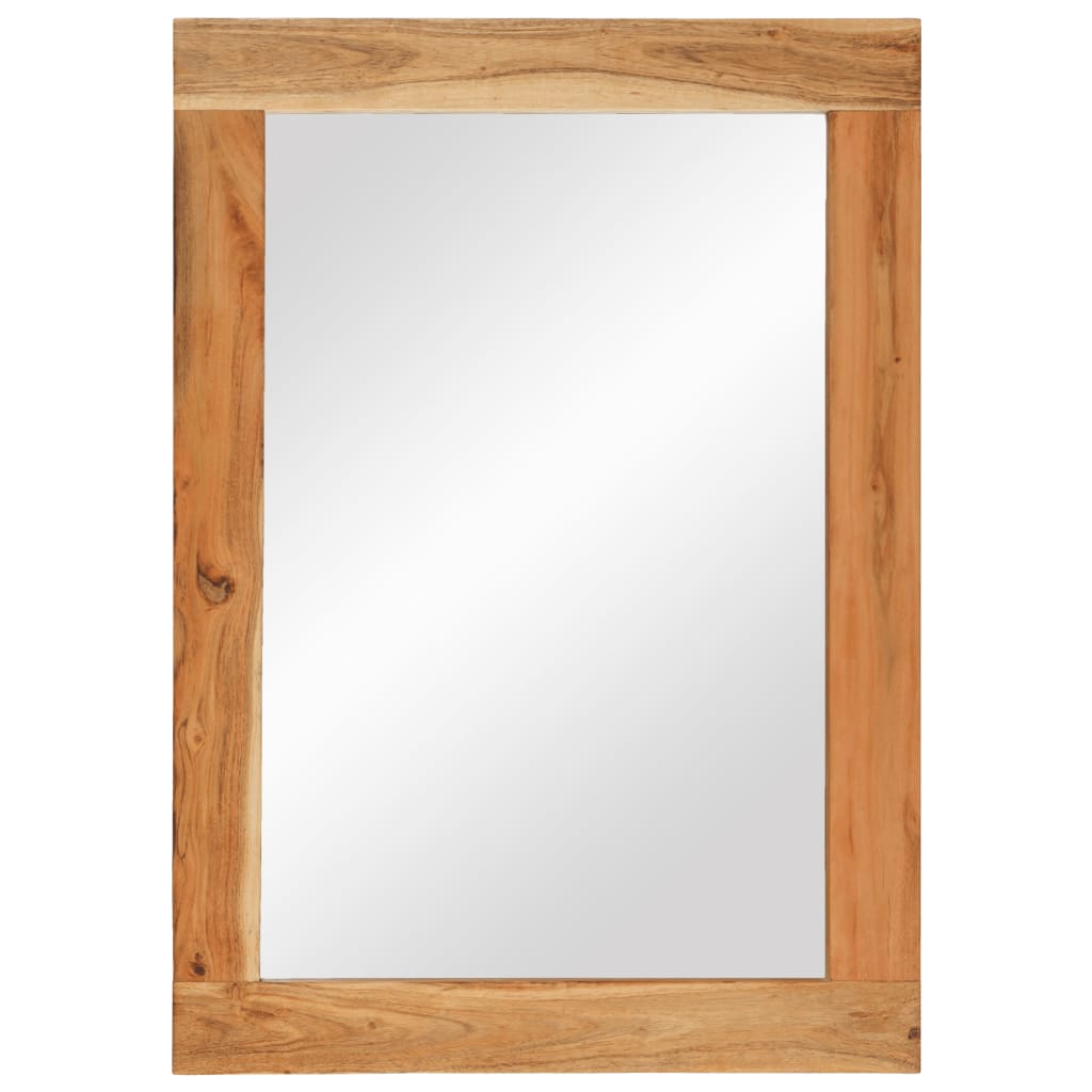 vidaXL Zrcadlo 70 x 50 cm masivní akáciové dřevo a sklo