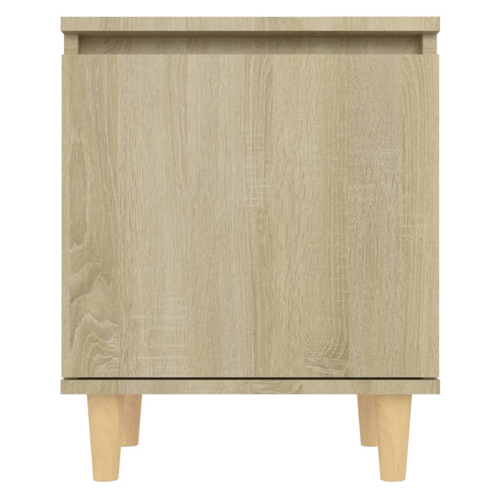 vidaXL Noční stolek masivní dřevěné nohy dub sonoma 40 x 30 x 50 cm