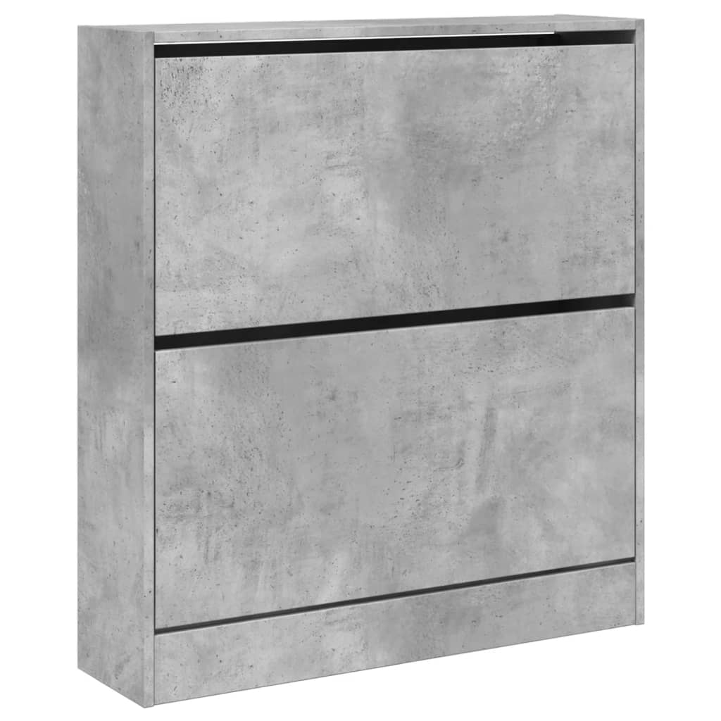 vidaXL Botník betonově šedý 80 x 21 x 87,5 cm kompozitní dřevo