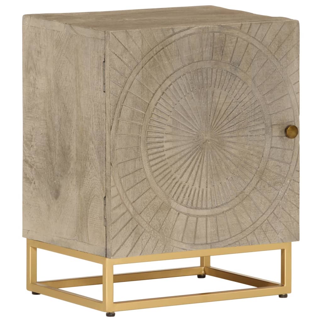 vidaXL Noční stolek 40x30x50 cm masivní mangovníkové dřevo a železo