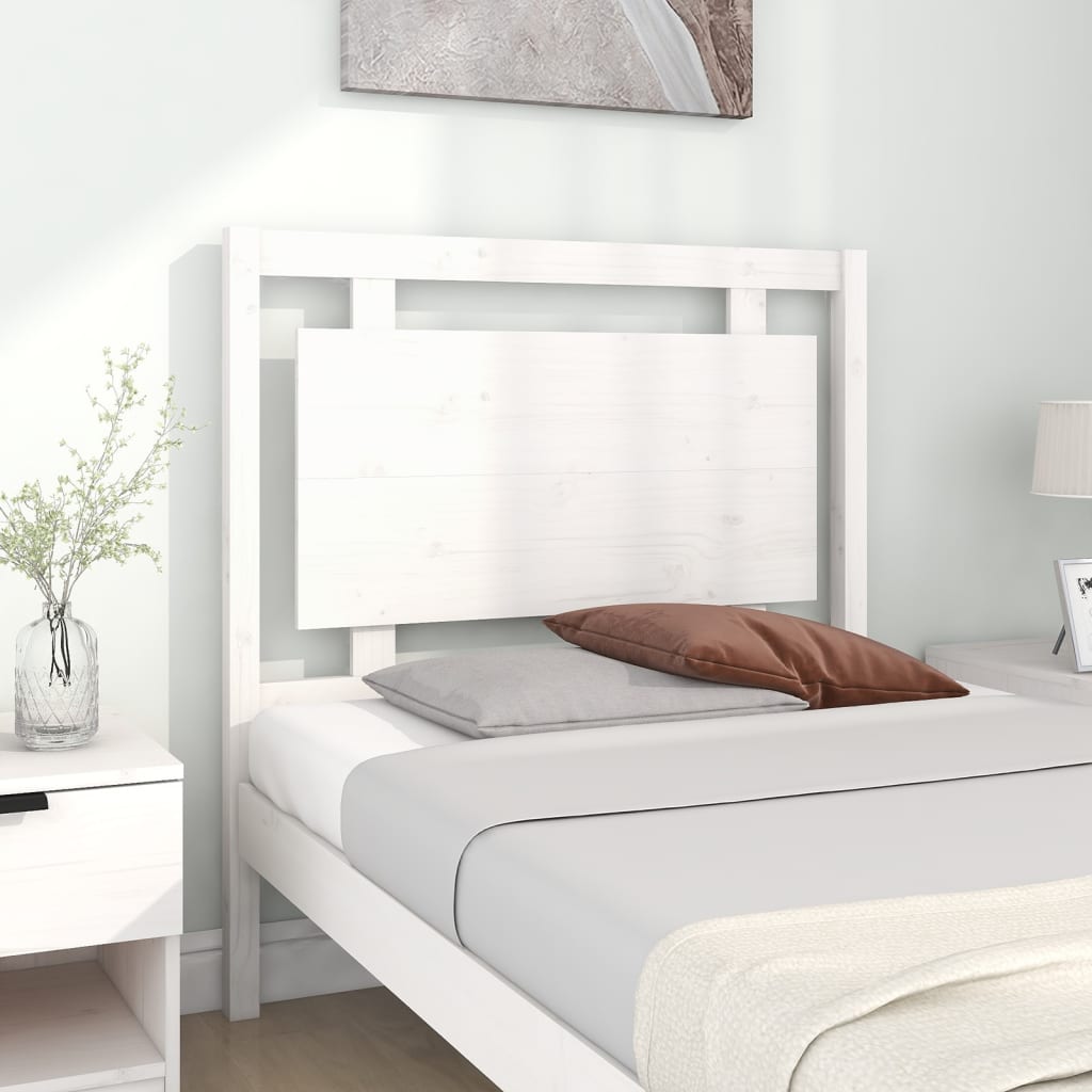 vidaXL Čelo postele bílé 95,5 x 4 x 100 cm masivní borovice