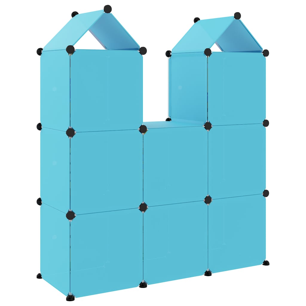 vidaXL Dětská modulární skříň s 8 úložnými boxy modrá PP
