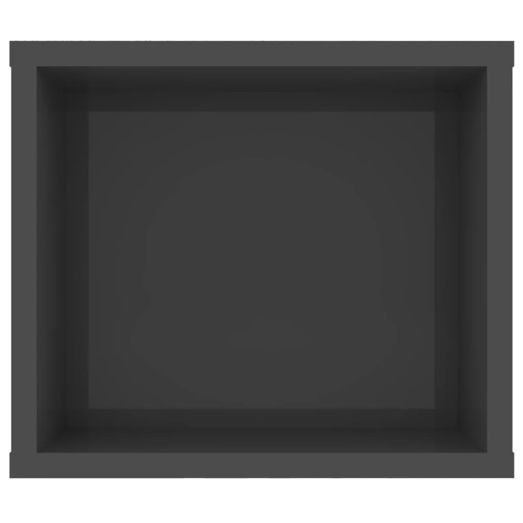 vidaXL Závěsná TV skříňka šedá vysoký lesk 100x30x26,5 cm dřevotříska