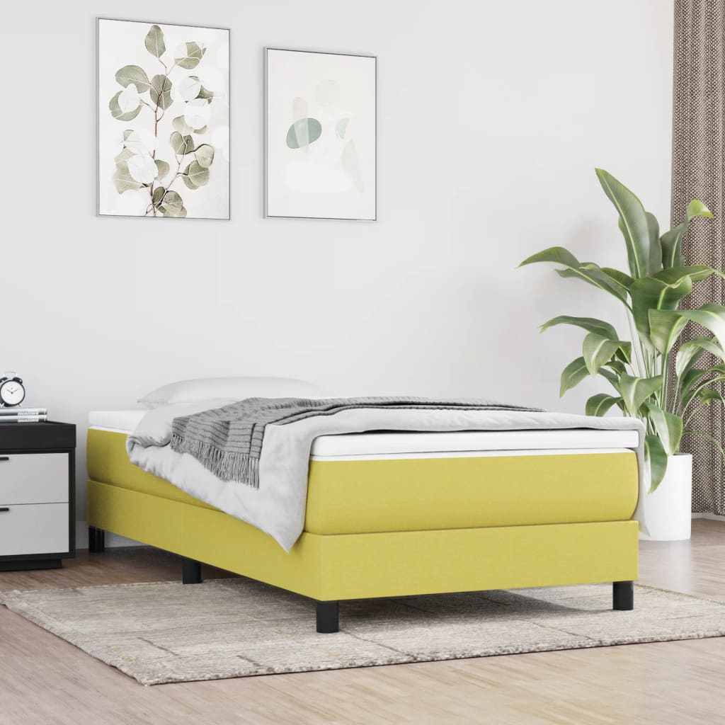 vidaXL Rám postele zelený 80 x 200 cm textil