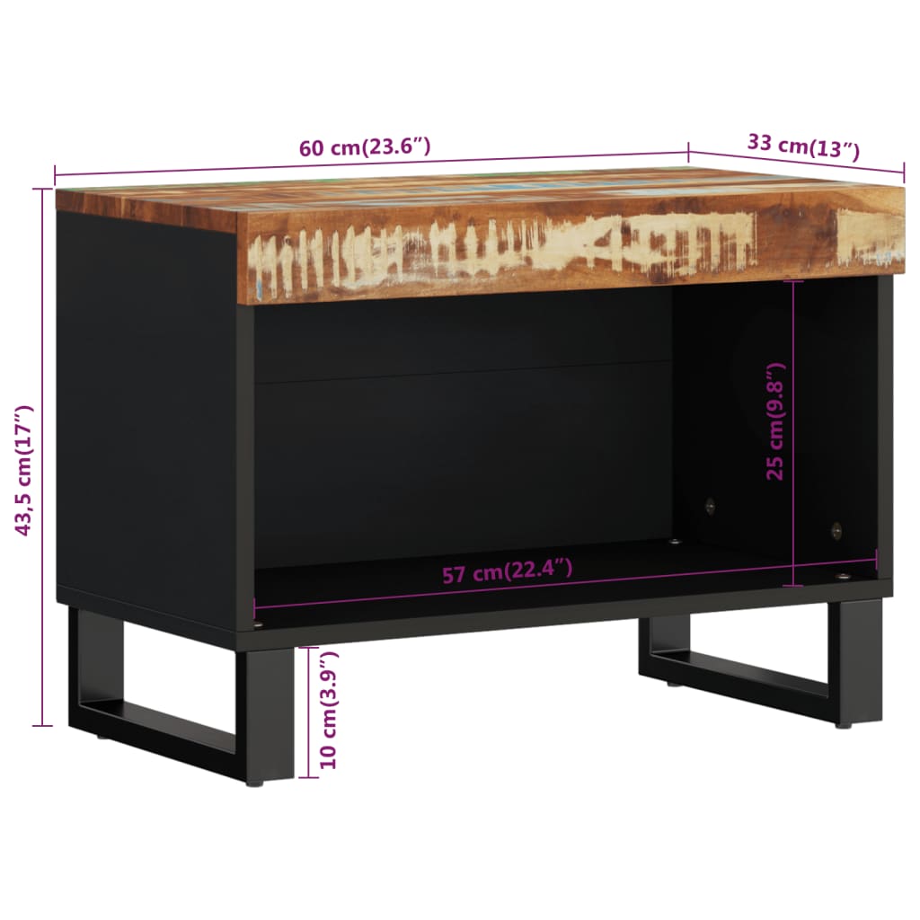 vidaXL TV skříňka 60 x 33 x 43,5 cm masivní recyklované dřevo