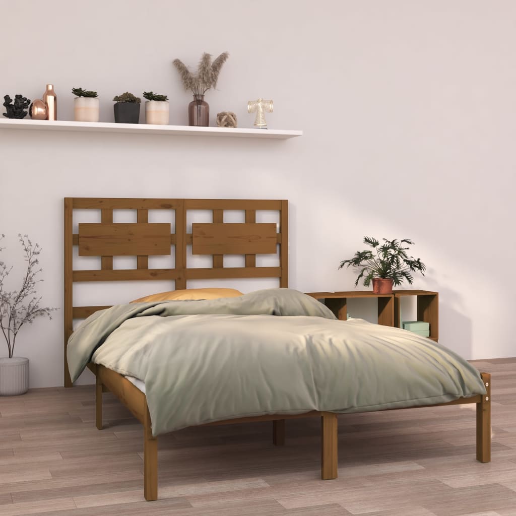 vidaXL Rám postele medově hnědý masivní dřevo 140 x 200 cm