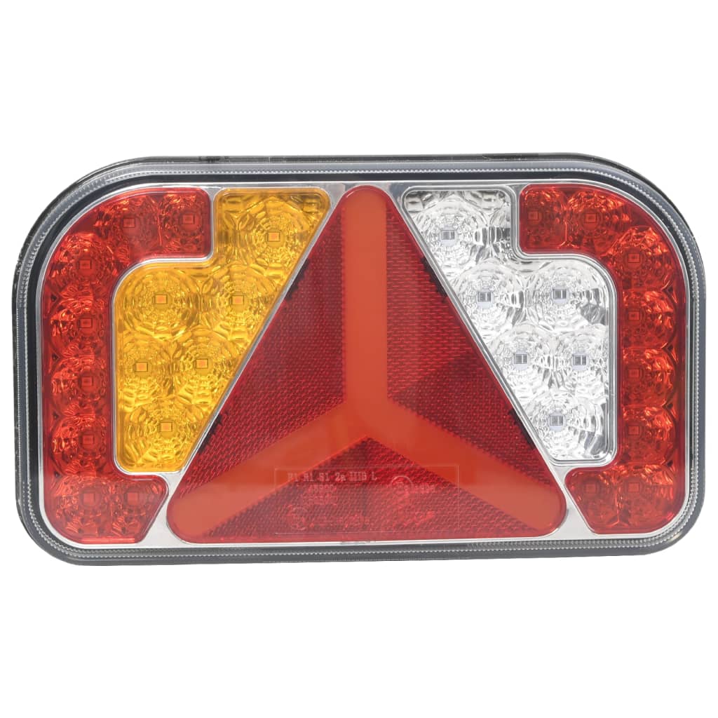 vidaXL Světla na přívěs 2 ks červená 24 x 5 x 14,5 cm 12V LED žárovky