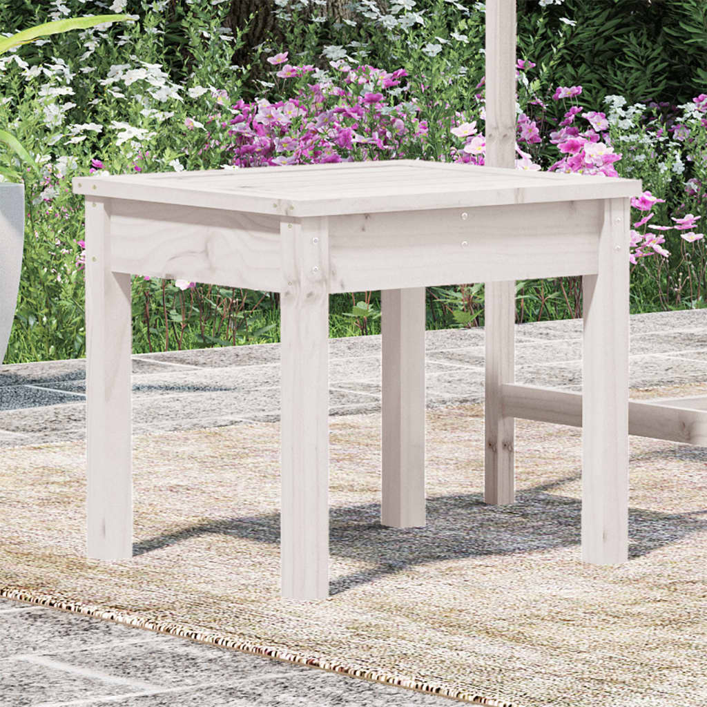 vidaXL Zahradní lavice bílá 50 x 44 x 45 cm masivní borové dřevo