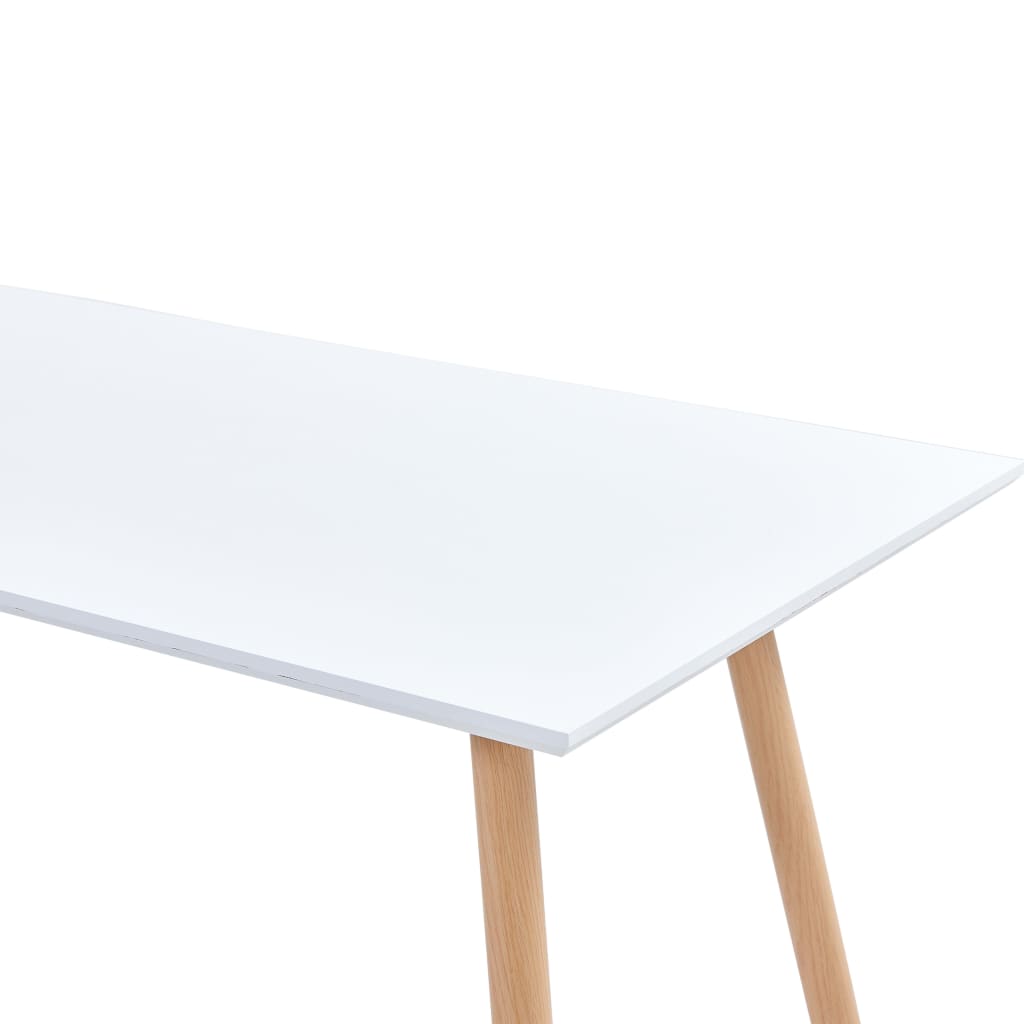 vidaXL Jídelní stůl bílý a dubový 120 x 60 x 74 cm MDF