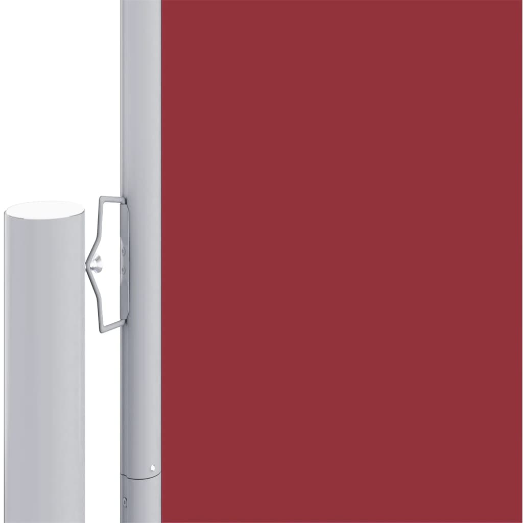 vidaXL Zatahovací boční markýza červená 200 x 1 200 cm