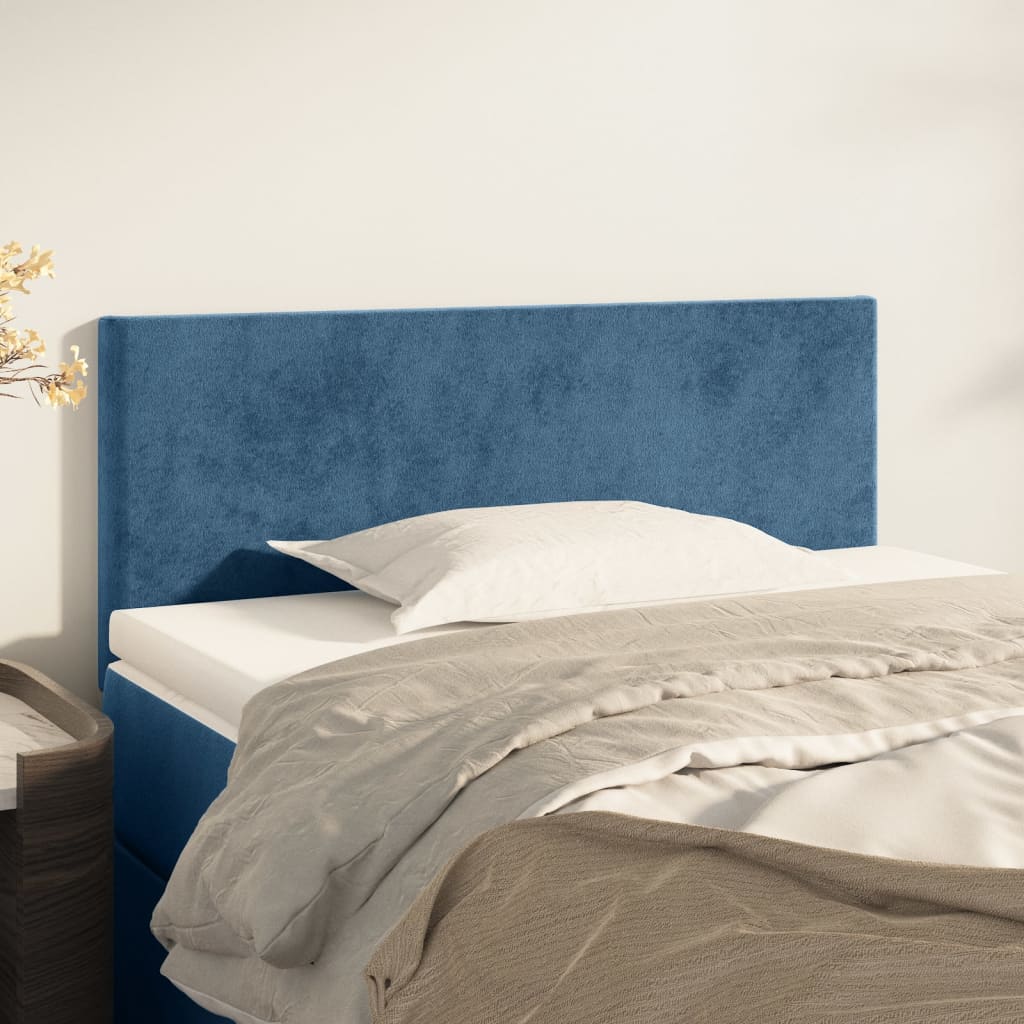 vidaXL Čelo postele tmavě modré 80 x 5 x 78/88 cm samet
