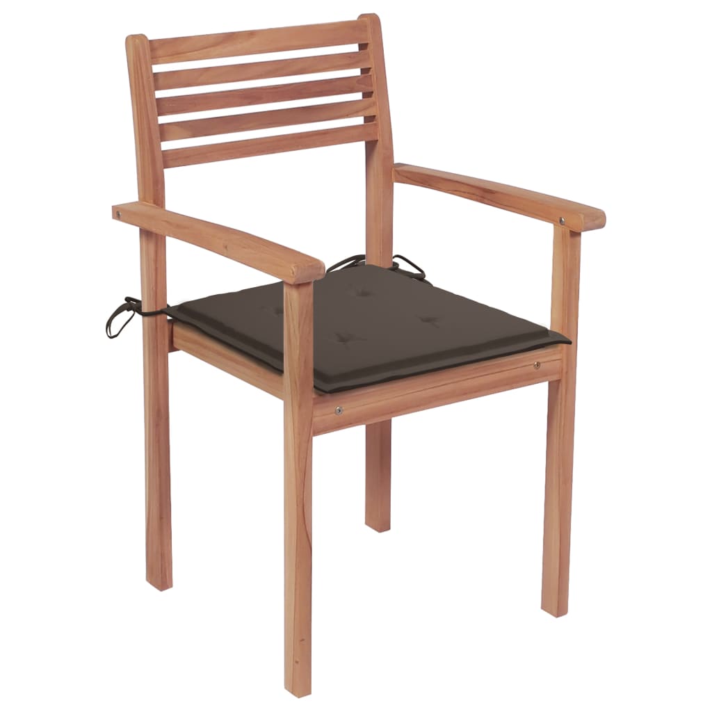 vidaXL Zahradní židle 2 ks s taupe poduškami masivní teak