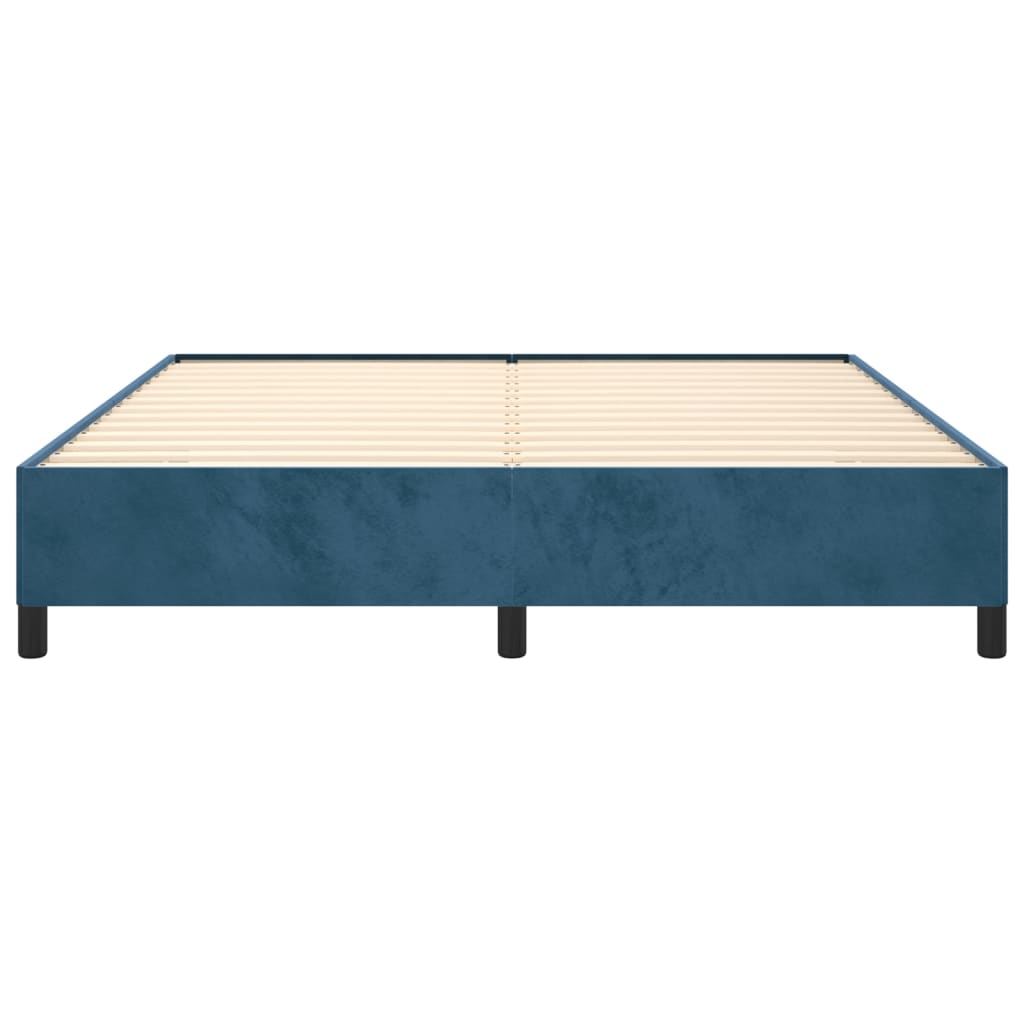 vidaXL Rám postele tmavě modrý 160 x 200 cm samet