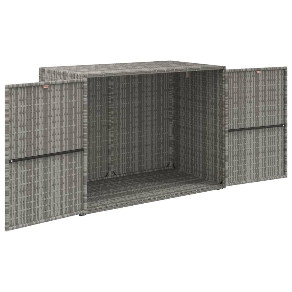 vidaXL Zahradní úložná skříň šedá 100 x 55,5 x 80 cm polyratan