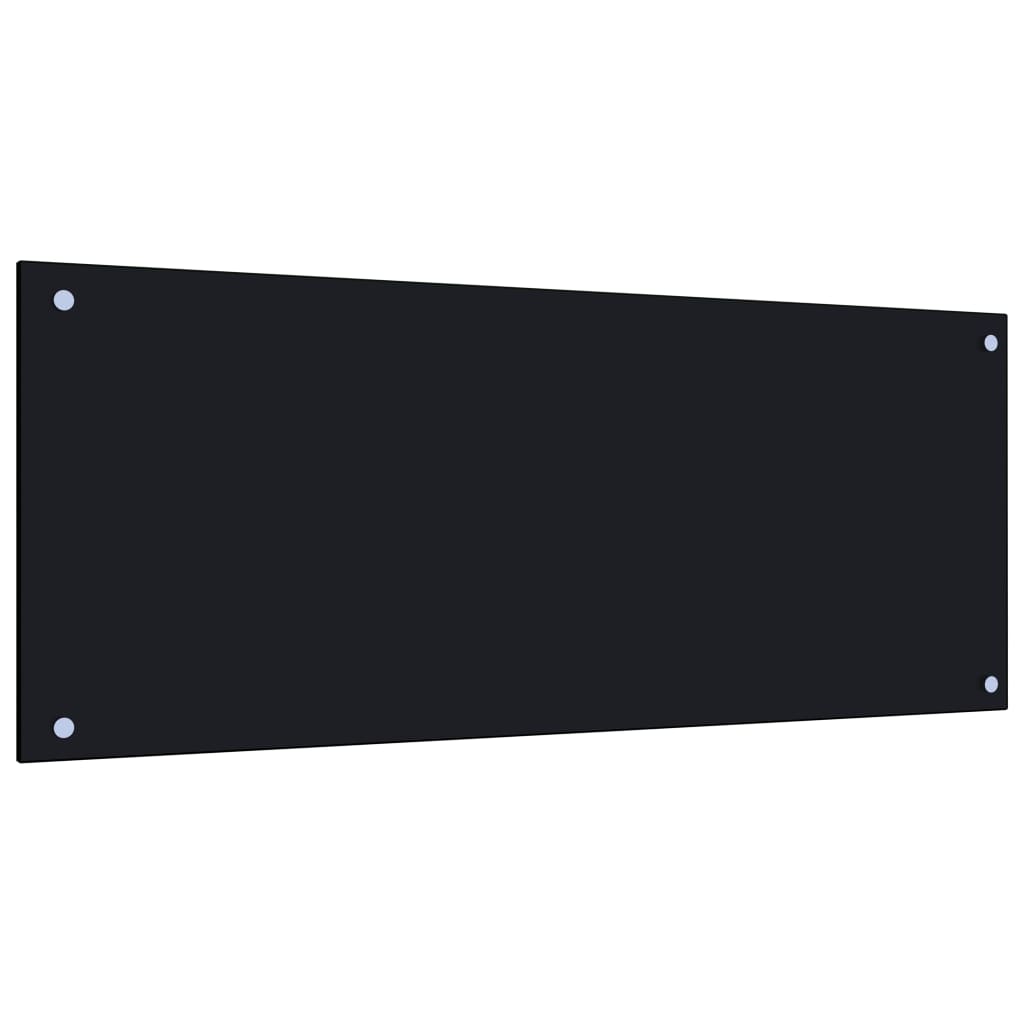 vidaXL Kuchyňský panel černý 100 x 40 cm tvrzené sklo