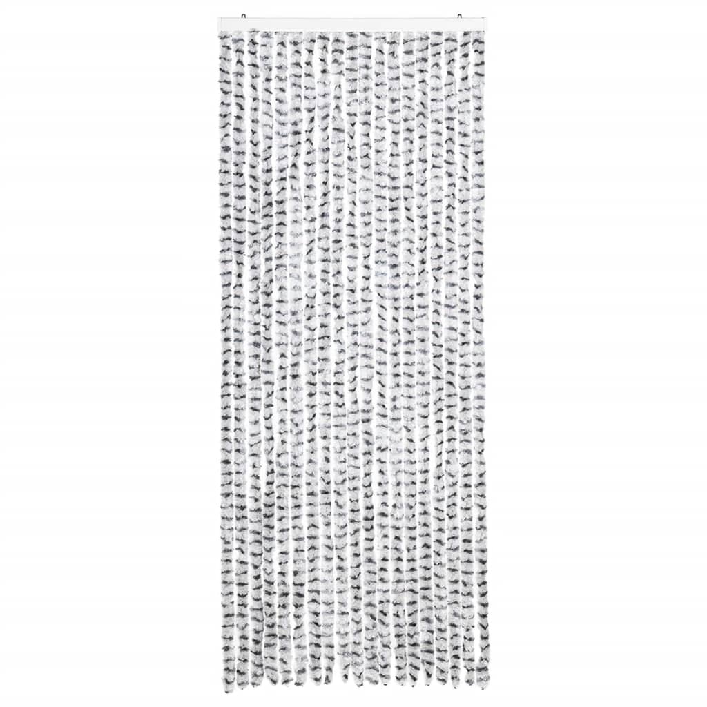vidaXL Závěs proti hmyzu světle a tmavě šedý 56 x 185 cm Chenille