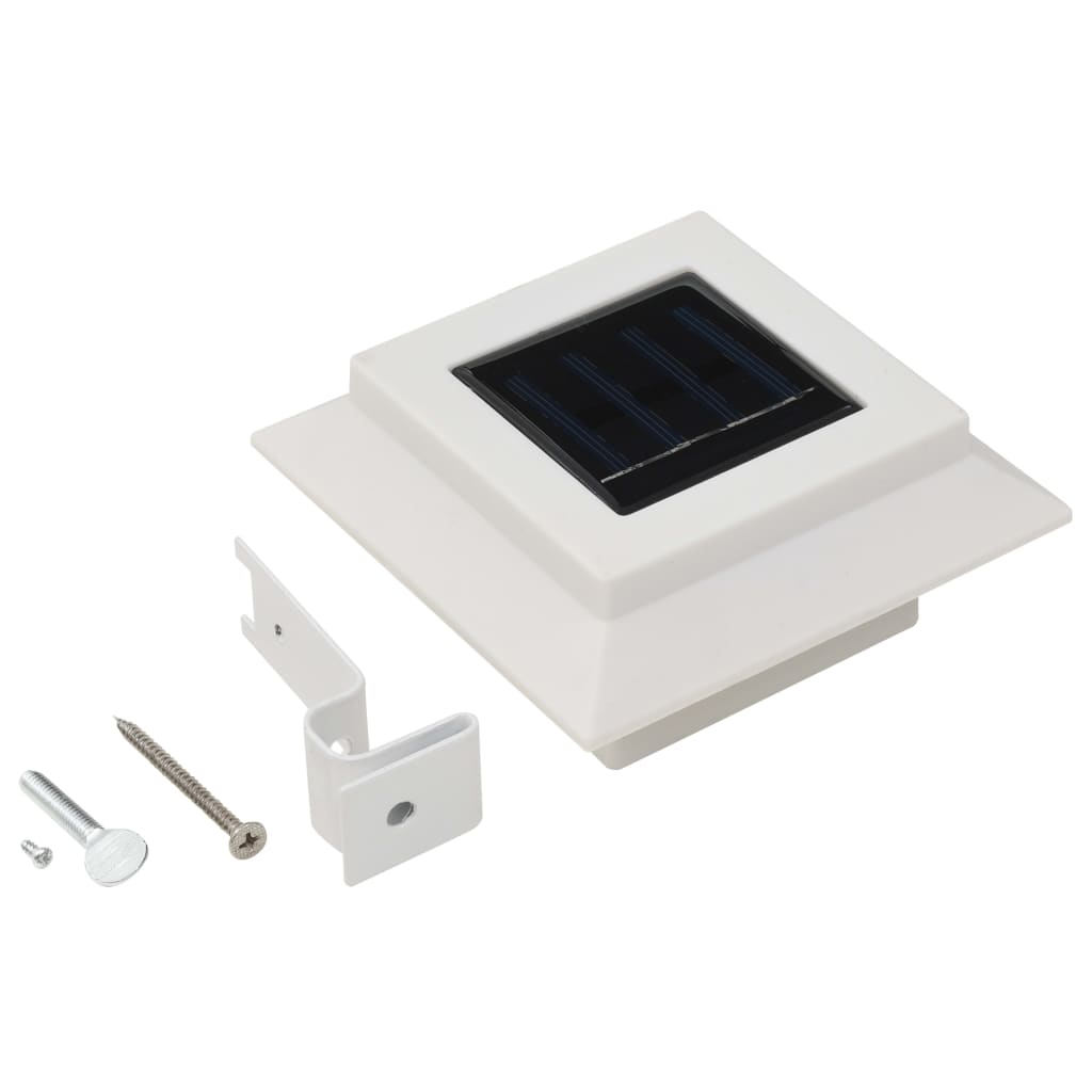 vidaXL Zahradní solární lampy 6 ks LED čtvercové 12 cm bílé