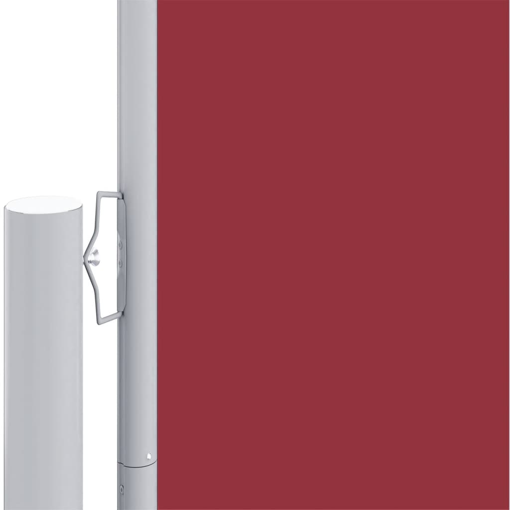 vidaXL Zatahovací boční markýza červená 160 x 1 000 cm