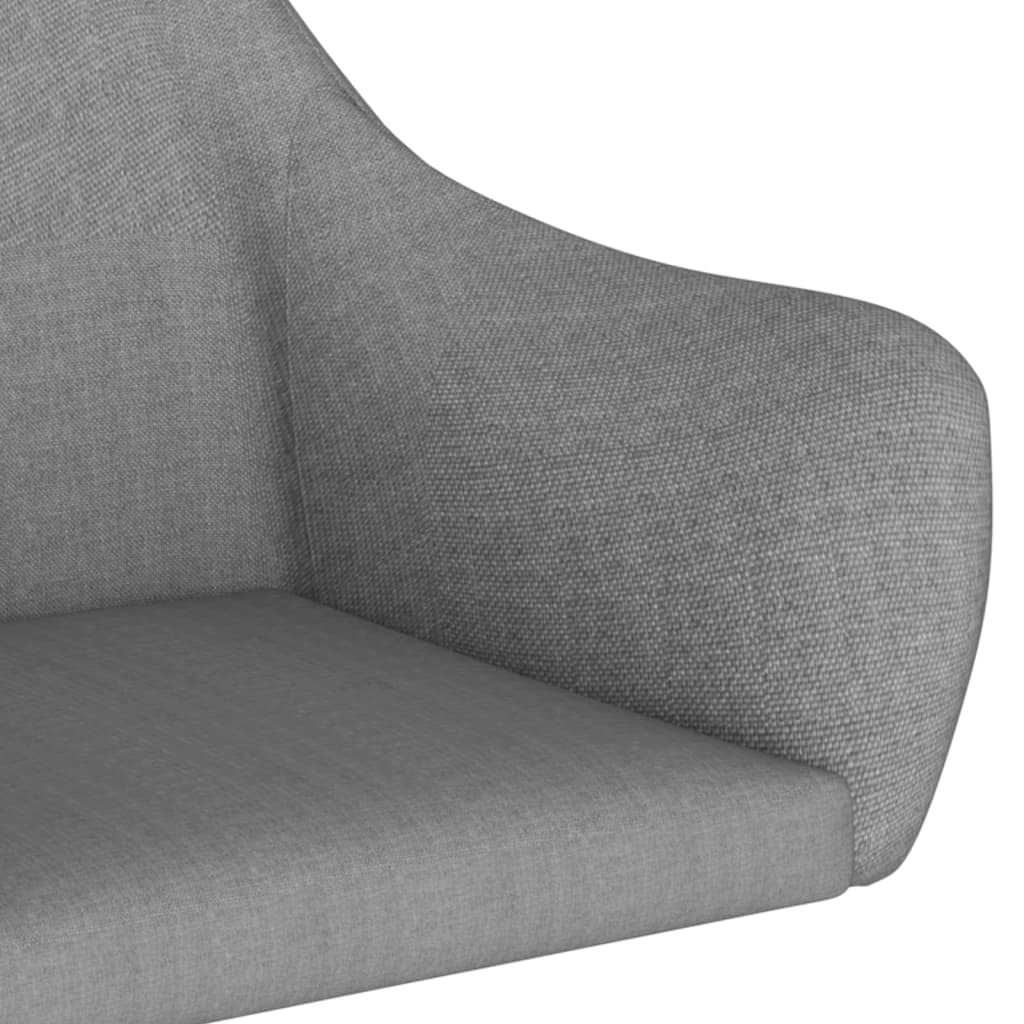 vidaXL Otočné jídelní židle 4 ks světle šedé textil
