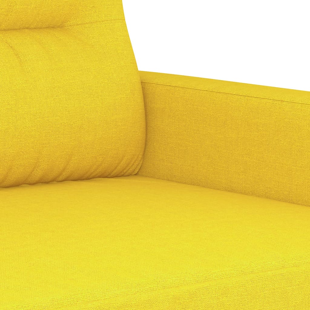 vidaXL 3místná pohovka světle žlutá 180 cm textil