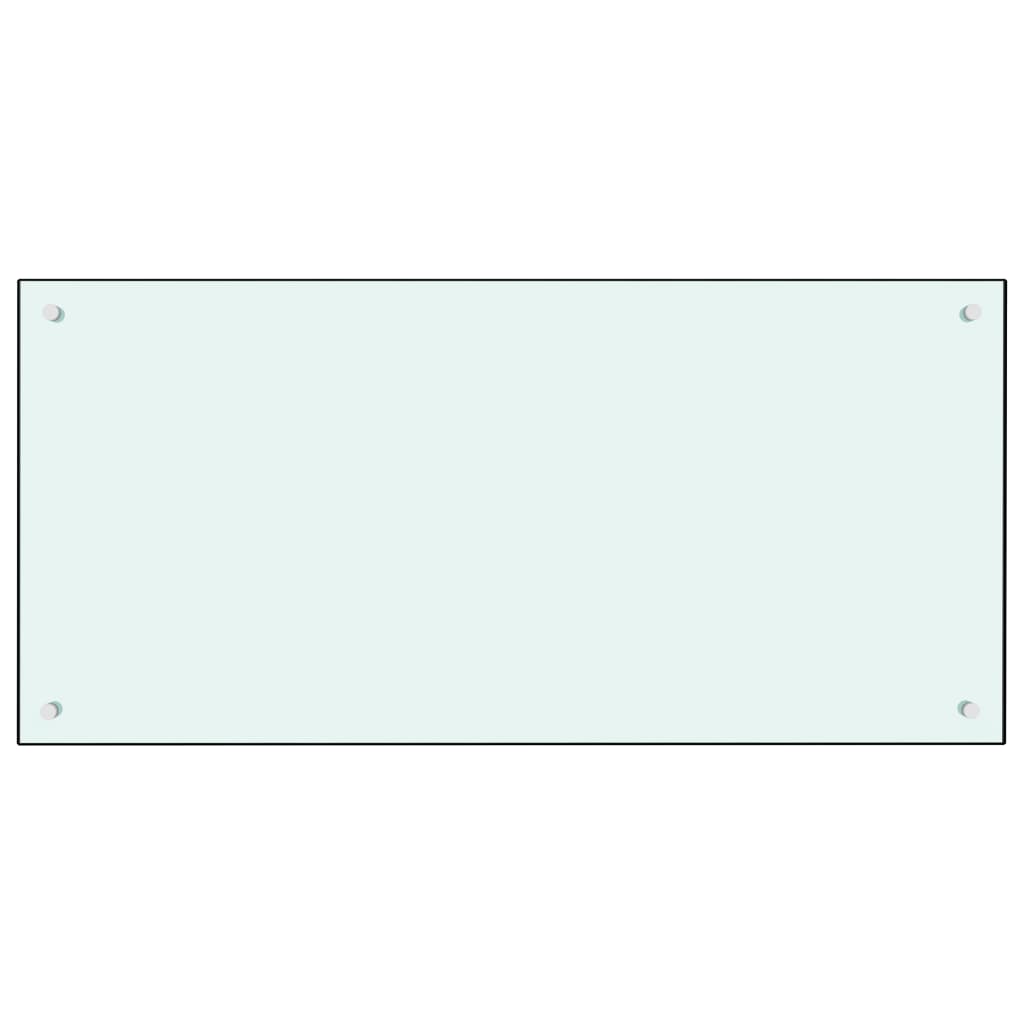 vidaXL Kuchyňský panel bílý 100 x 50 cm tvrzené sklo