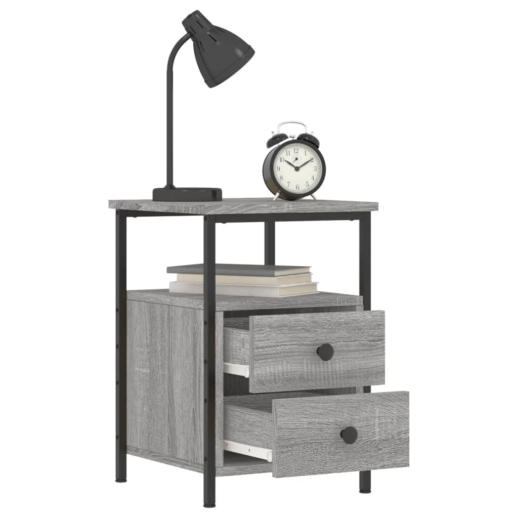 vidaXL Noční stolek šedý sonoma 34 x 35,5 x 50 cm kompozitní dřevo