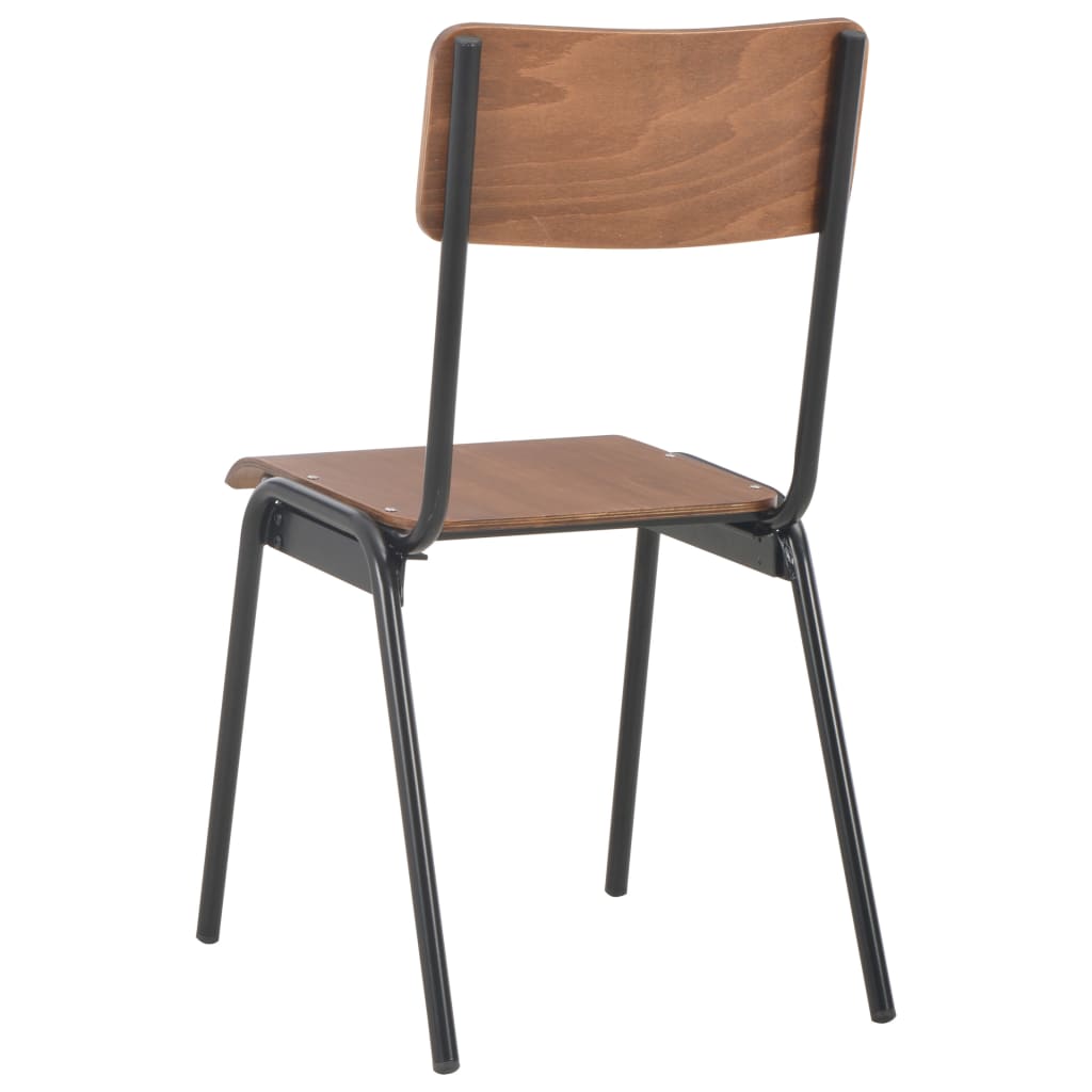 vidaXL Jídelní židle 6 ks hnědé překližka