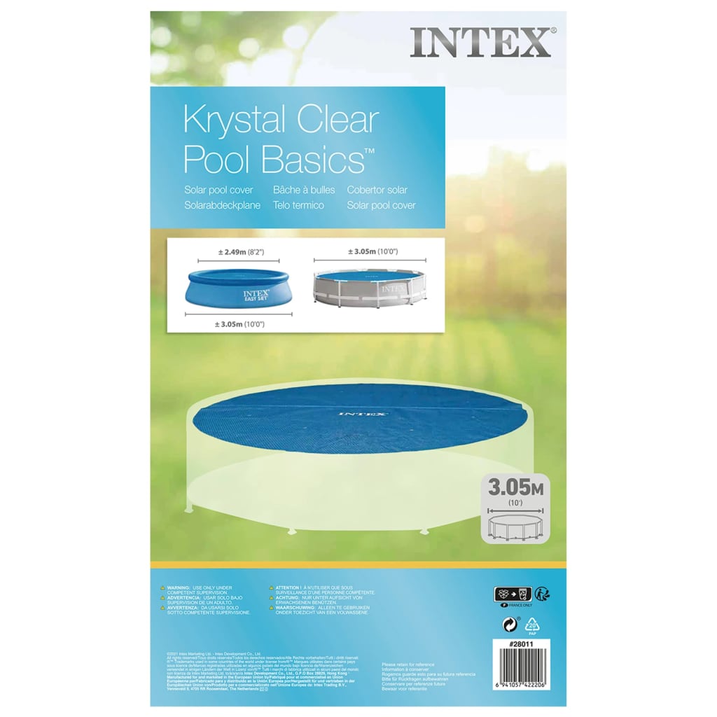 Intex Solární plachta na bazén modrá 290 cm polyethylen