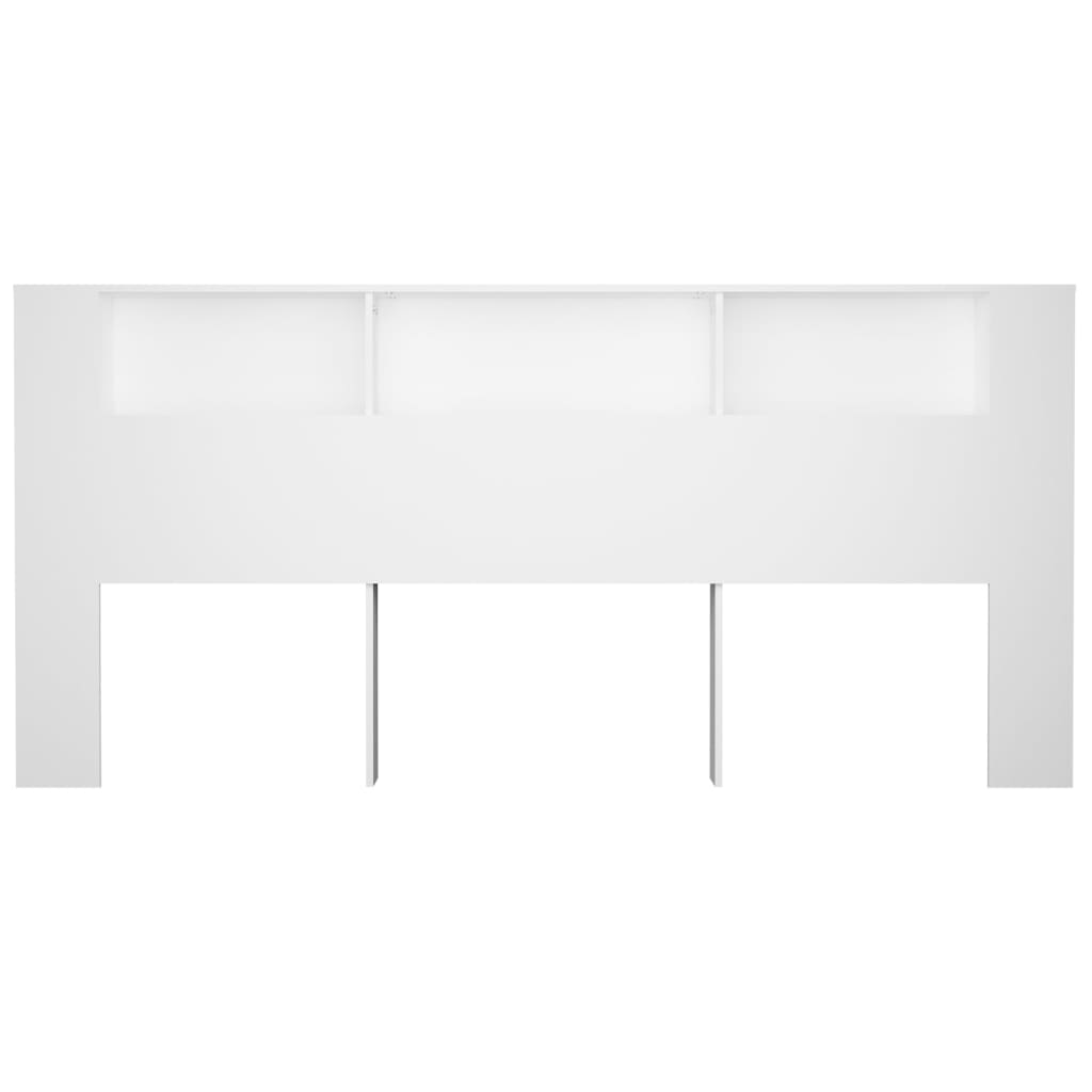 vidaXL Čelo postele s úložným prostorem bílé 220 x 18,5 x 104,5 cm