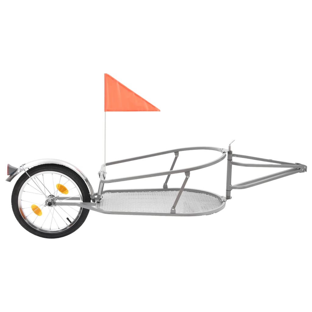 vidaXL Přívěsný vozík za kolo s taškou oranžovo-černý