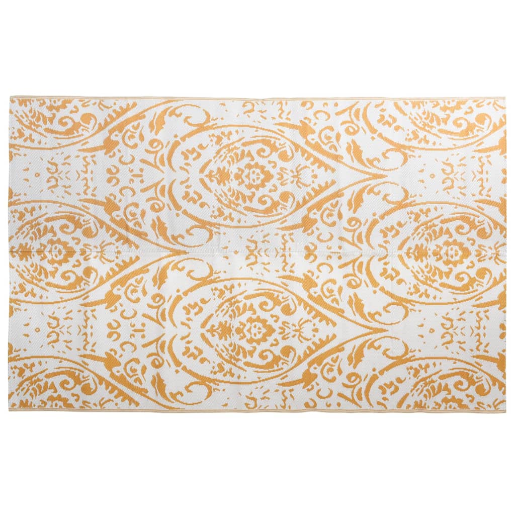 vidaXL Venkovní koberec oranžový a bílý 190 x 290 cm PP
