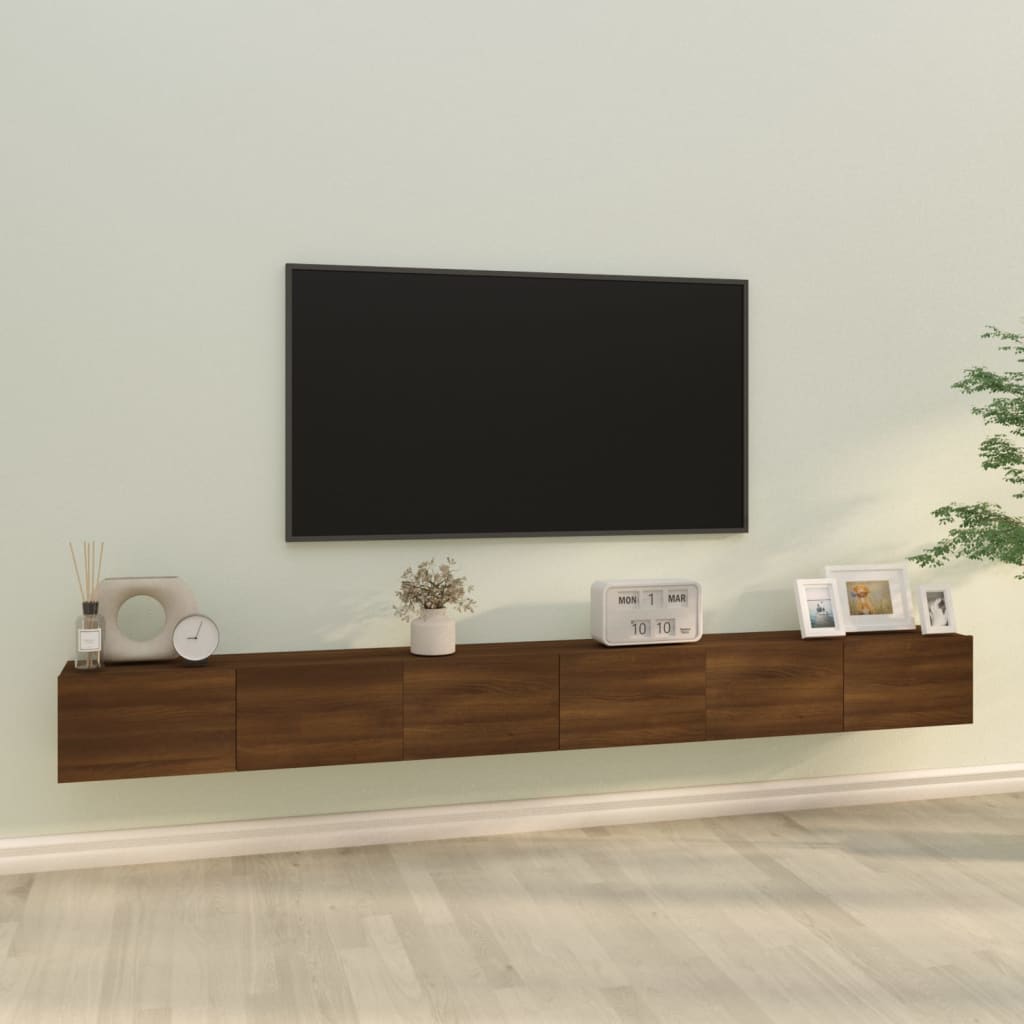 vidaXL 3dílný set TV skříněk hnědý dub kompozitní dřevo