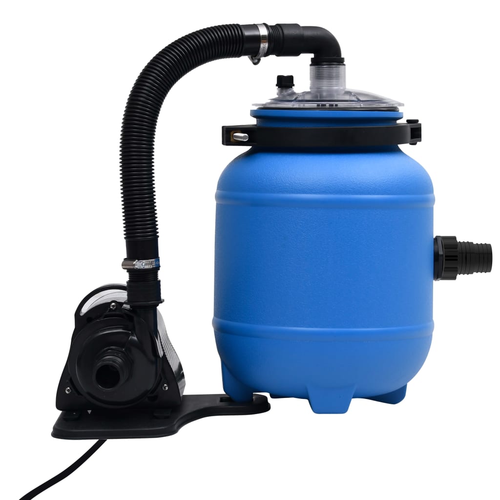 vidaXL Bazénové filtrační čerpadlo černé a modré 4 m³/h