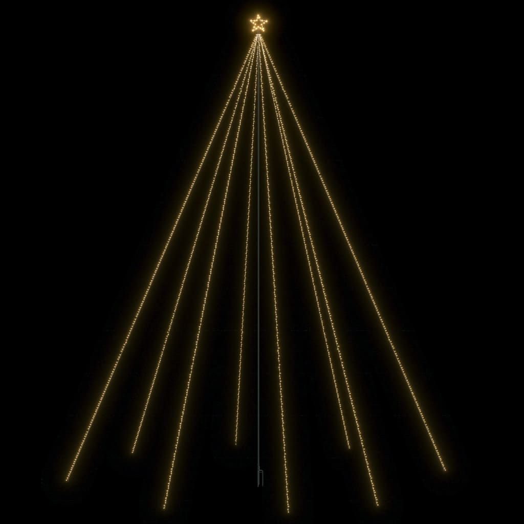 vidaXL LED vánoční světelný vodopád strom dovnitř i ven 1 300 LED 8 m