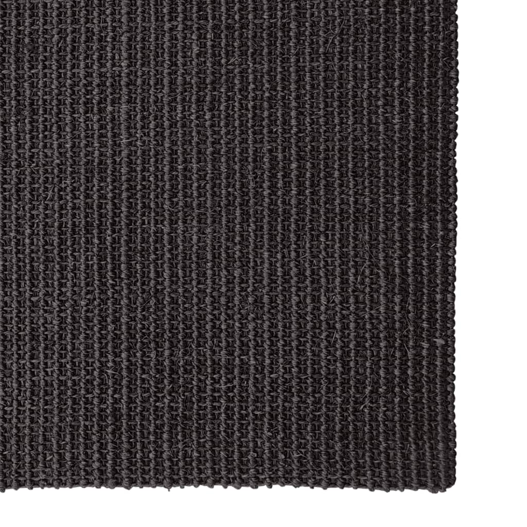 vidaXL Sisalový koberec pro škrabací sloupek černý 66 x 350 cm
