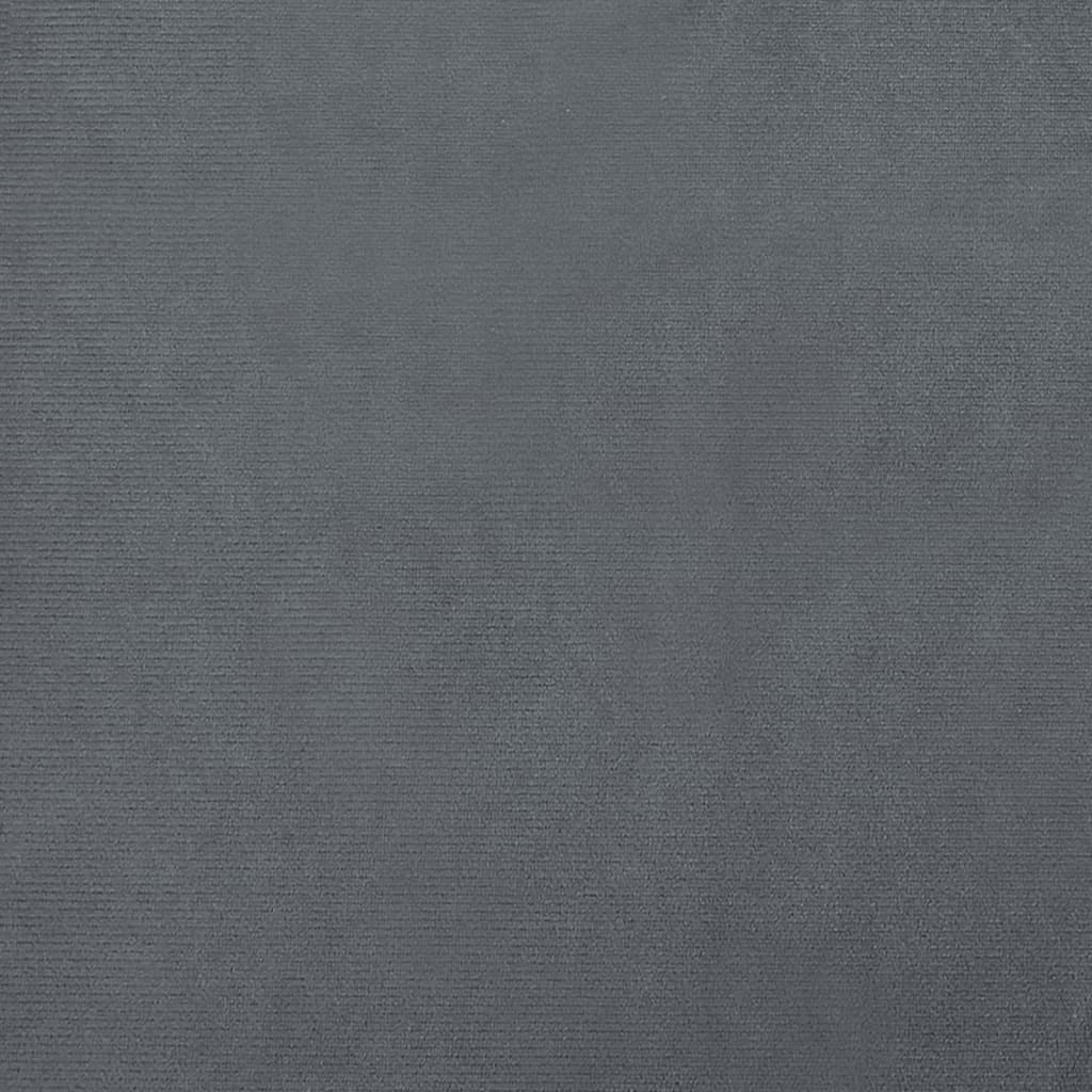 vidaXL Dětská pohovka s podnožkou tmavě šedá 100 x 50 x 30 cm samet