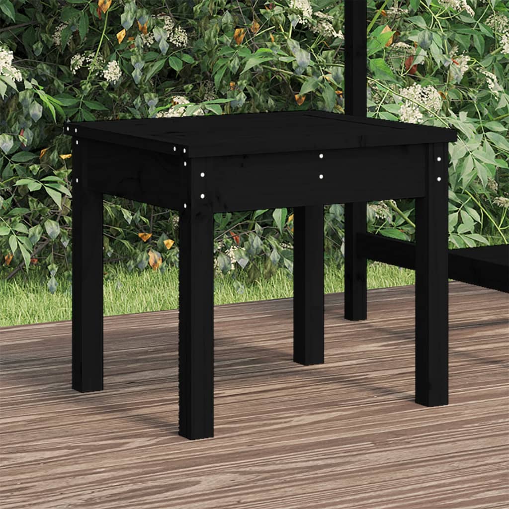 vidaXL Zahradní lavice černá 50 x 44 x 45 cm masivní borové dřevo