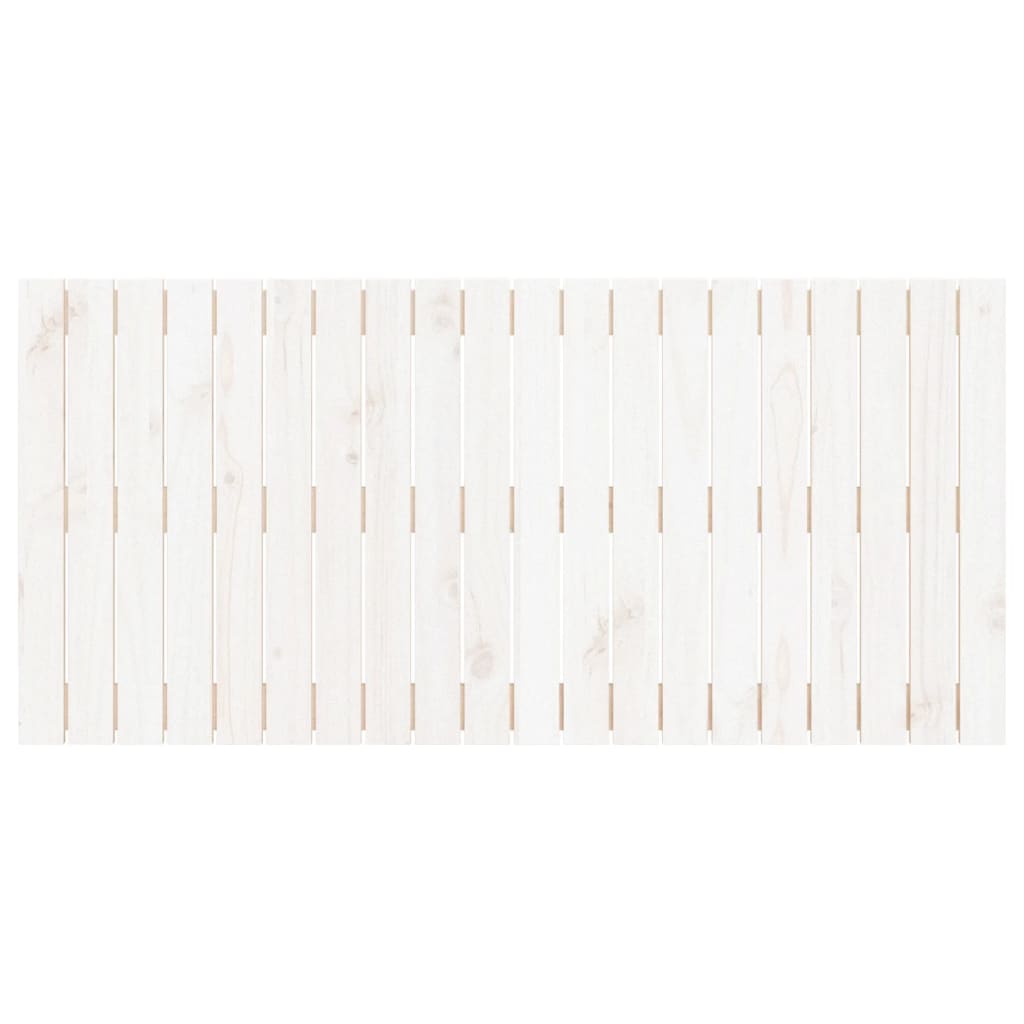 vidaXL Nástěnné čelo postele bílé 127,5x3x60 cm masivní borové dřevo