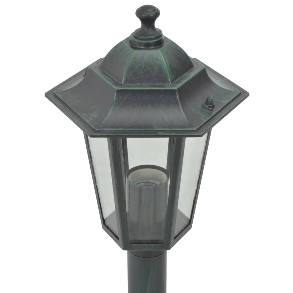 vidaXL Zahradní sloupové lampy 6 ks E27 110 cm hliníkové tmavě zelené