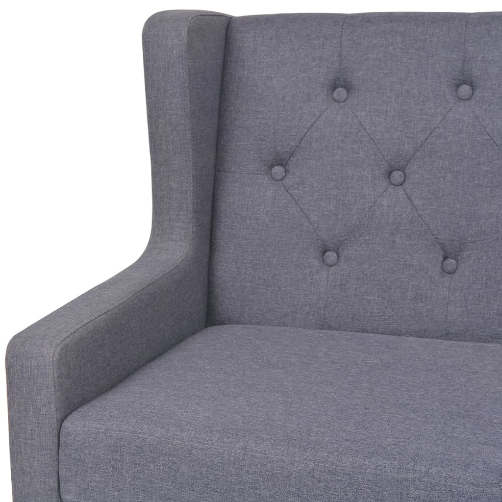 vidaXL Dvoumístná sedačka textilní čalounění šedá