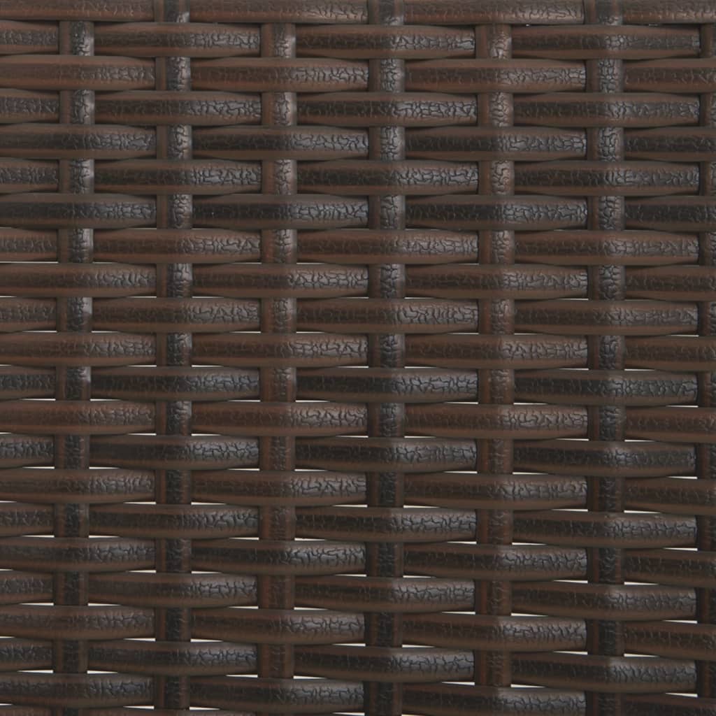 vidaXL 3místná zahradní lavice s poduškami hnědá polyratan