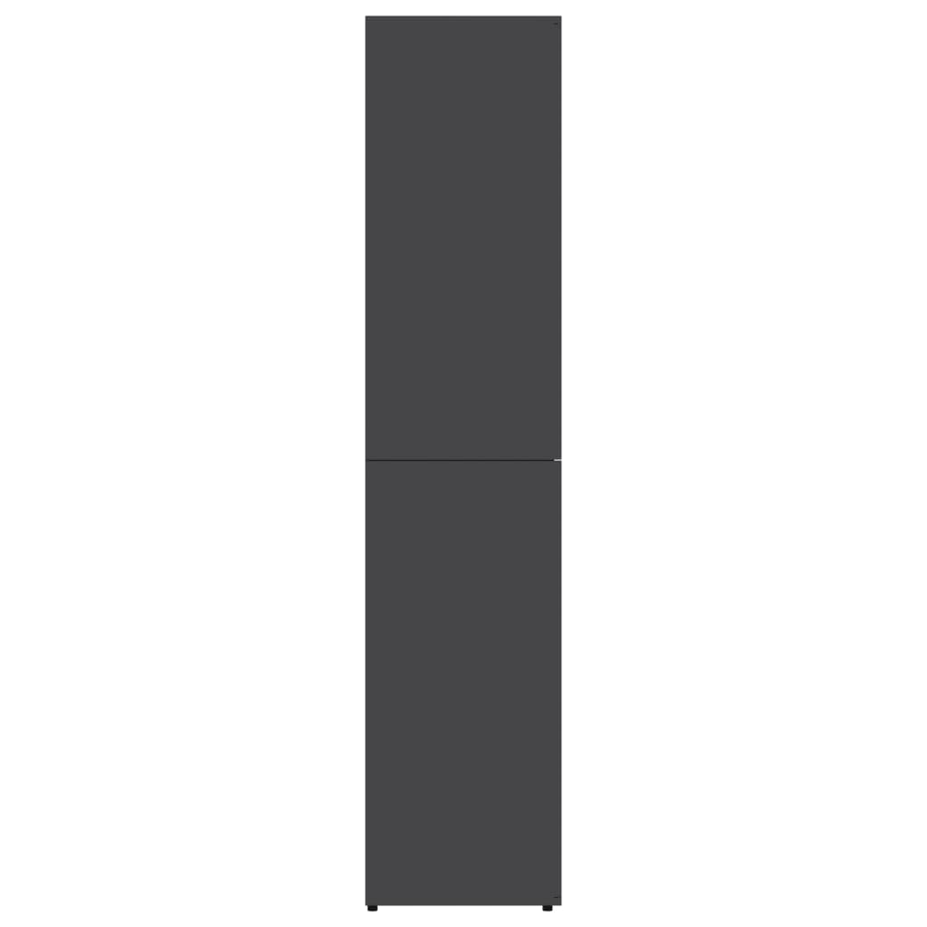vidaXL Botník šedý 80 x 39 x 178 cm dřevotříska