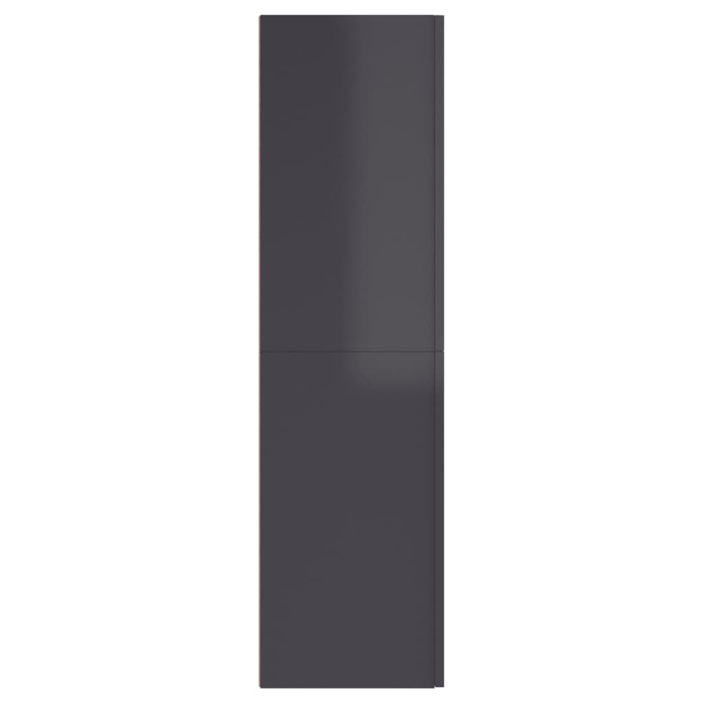 vidaXL TV stolek šedý s vysokým leskem 30,5 x 30 x 110 cm dřevotříska